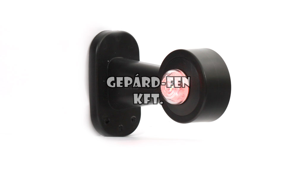 Szélességjelzõ 12V/24V LEDes piros/fehér 90fokos hosszú egyenes JOBB oldal 135mm kinyúlás (139P)