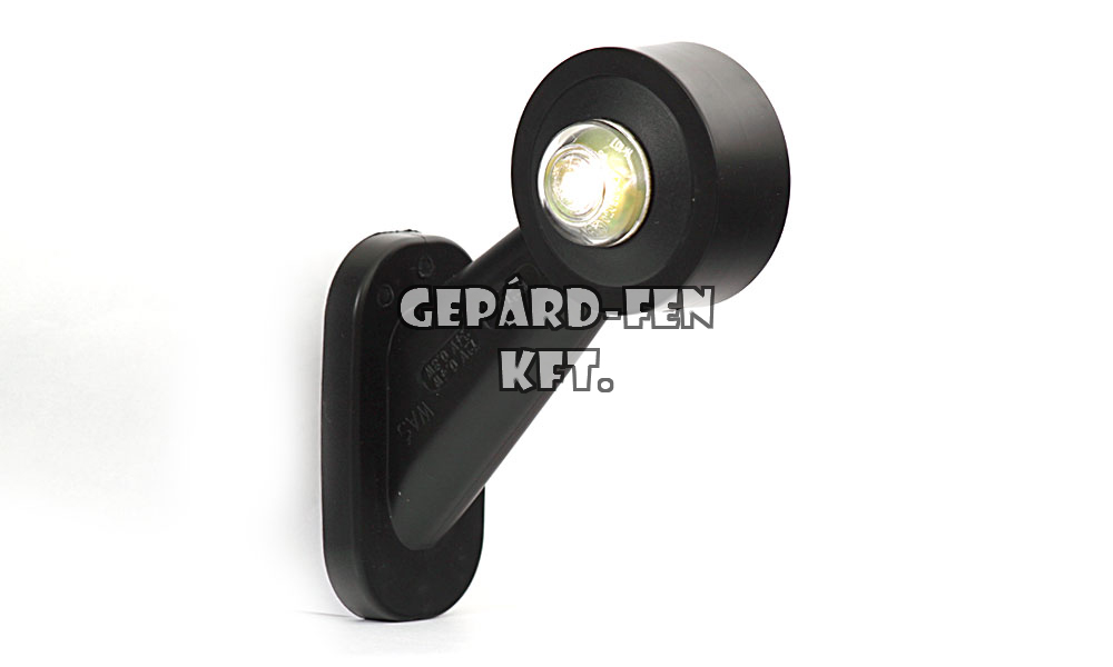 Szélességjelzõ 12V/24V LEDes piros/fehér 45fokos rövid egyenes BAL oldal 108mm kinyúlás (140L)