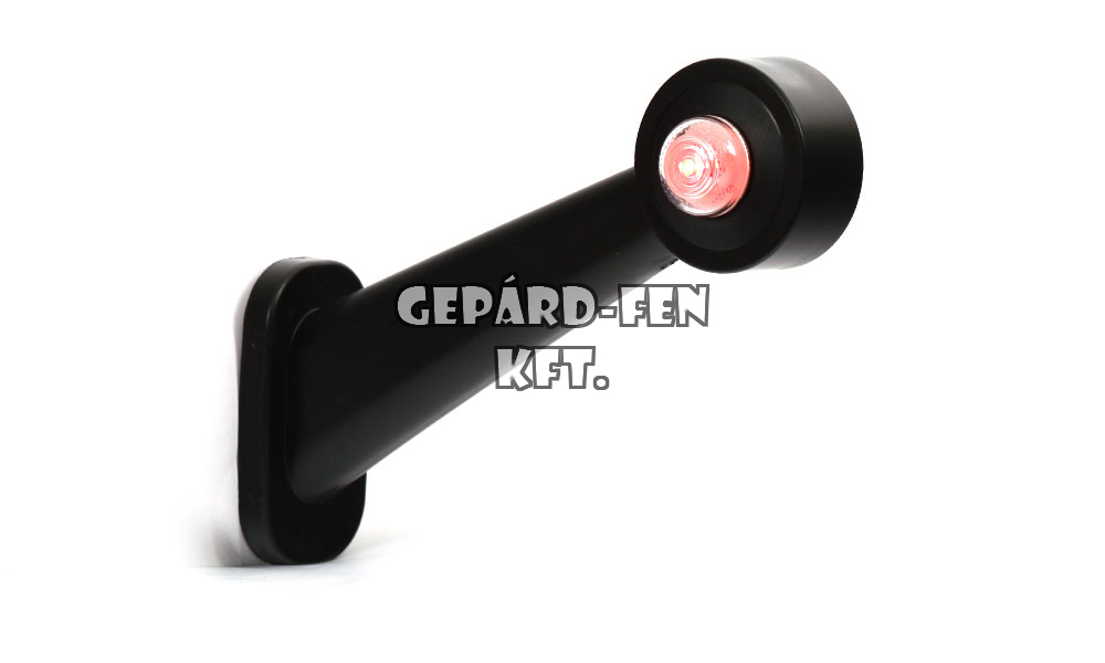 Szélességjelzõ 12V/24V LEDes piros/fehér 45fokos hosszú egyenes JOBB oldal 187mm kinyúlás (136P)