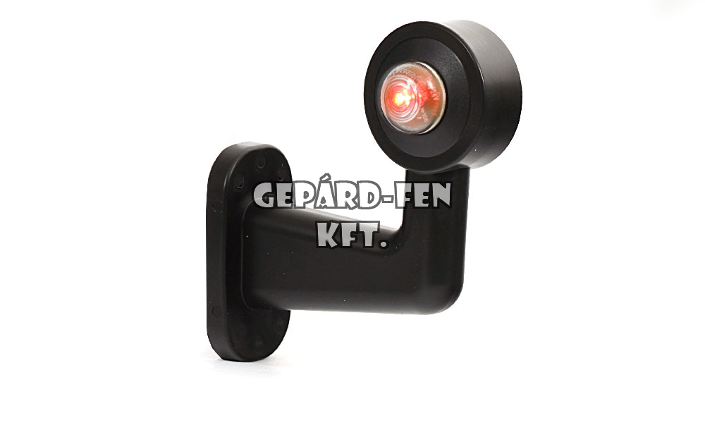 Szélességjelzõ 12V/24V LEDes piros/fehér 90fokos rövid karos JOBB oldal 126mm kinyúlás (135P)