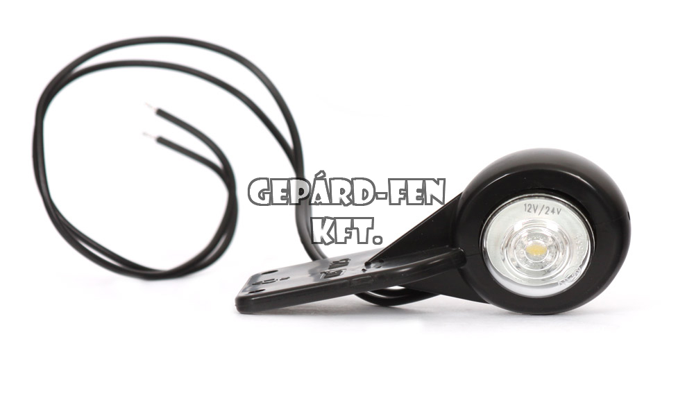 Szélességjelzõ 12V/24V lógó leffencs piros/fehér LEDes (125w)