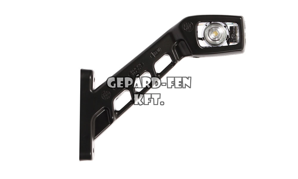 Szélességjelzõ 12V/24V LEDes piros/fehér kocka forma 45fokos hosszú karos JOBB oldal 187mm kinyúlás (239P)