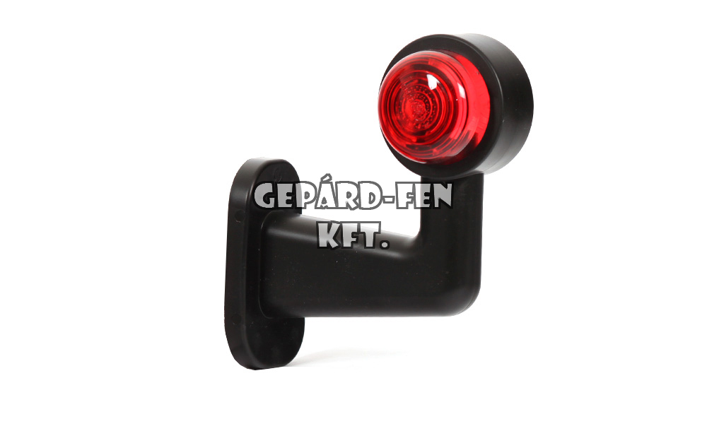 Szélességjelzõ IZZÓS piros/fehér 90fokos rövid karos BAL/JOBB oldal 126mm kinyúlás (262w)
