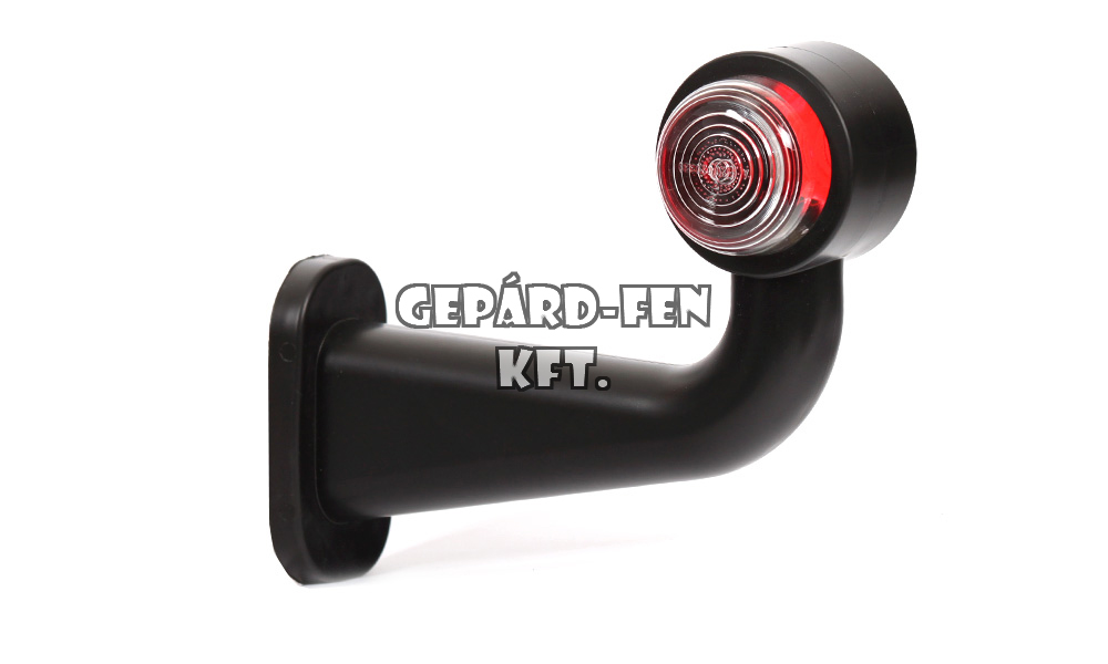 Szélességjelzõ IZZÓS piros/fehér 90fokos hosszú karos BAL/JOBB oldal 182mm kinyúlás (265w)