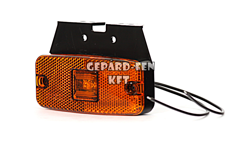 Szélességjelzõ 12-24V téglalap alakú SÁRGA 2LED-es +tartó 111x76mm (223z-W46)