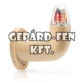 !!!AKCIÓ!!! a készlet erejéig - Viking szélességjelzõ (drapp) 12/24V LED-es Piros/Fehér/Sárga 90fokos rövid karos JOBB oldal 150mm kinyúlás (539P(A)-W75.1)