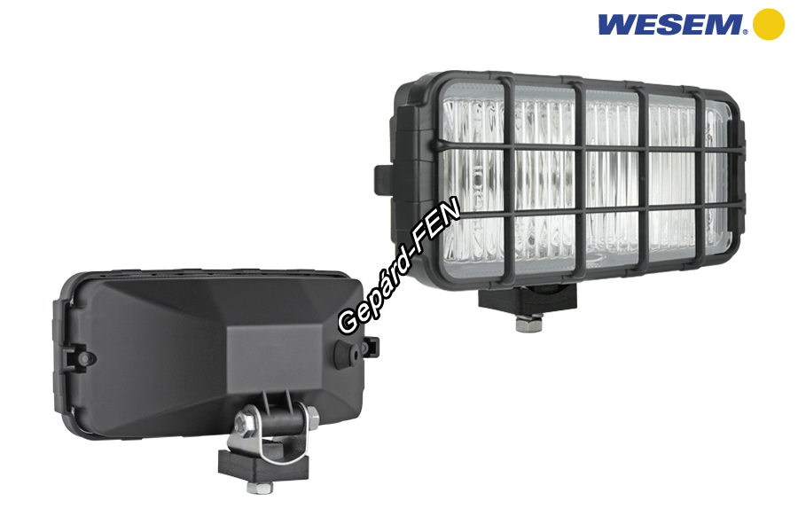 HP2.10045.Közepes méretû,téglalap alaku ködfényszóró, fekete mûanyag házzal fehér üveggel +védõráccsal.Méretei:195x95x82mm.(védõráccsal.) Felfogatás: alul M8,-as csavarral.Teljes magasság: 109mm. H3,-as izzós kialakítás, izzók nélkül. HP2.tip.cs.