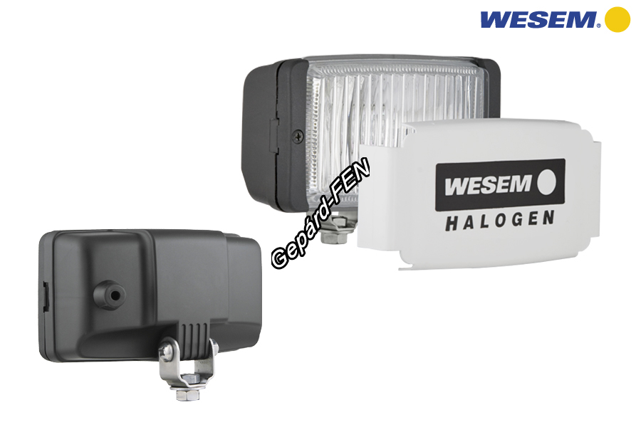 HM1.08432.Ködfényszóró PÁR kis tégla, fekete műanyag házzal, FEHÉR üveggel, +takaró fedél, 12V H3 IZZÓKKAL 138mm x 78mm x 60mm .
