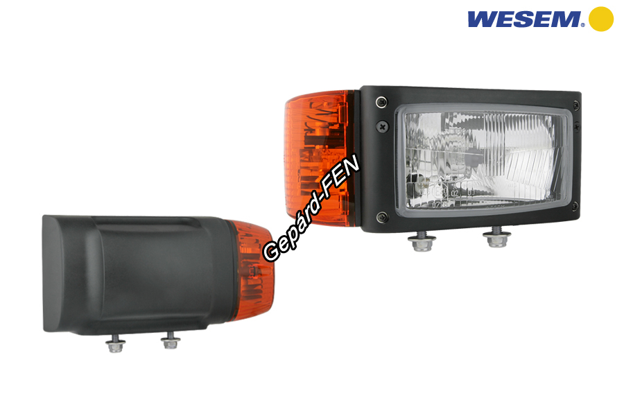 REPR1.24207.Zetor téglalap fényszóró JOBB +index +helyzetjelzõ +Deutche csatlakozó hely (por és vízálló) hótoló és speciális jármûvek 246mm x 110mm x 124mm H4 izzós kivitel, 12V,-os izzókkal.
