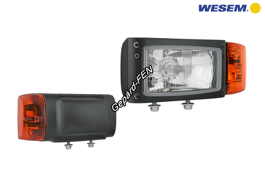 REPR1.24206.Zetor téglalap fényszóró BAL +index +helyzetjelzõ +Deutche csatlakozó hely (por és vízálló) hótoló és speciális jármûvek 246mm x 110mm x 124mm H4 izzós kivitel, 12V,-os izzókkal.