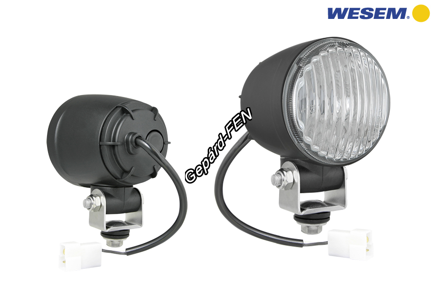 HO4.41611 Ködfényszóró pici kerek fekete mûanyag házzal alsó csavarral(M8,-as) fehér üveggel 84mm átmérõ 90mm mély H3 izzós kivitel, izzó nélkül.0,2 m kábellal.