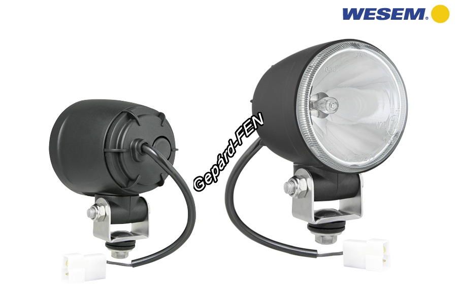 HO4.41601.Kiegészítõ fényszóró pici kerek fekete mûanyag házzal alsó csavarral (M8,-as)sima fehér üveggel 84mm átmérõ 90mm mély H3 izzós kivitel, izzó nélkül.0,2 m kábellal.