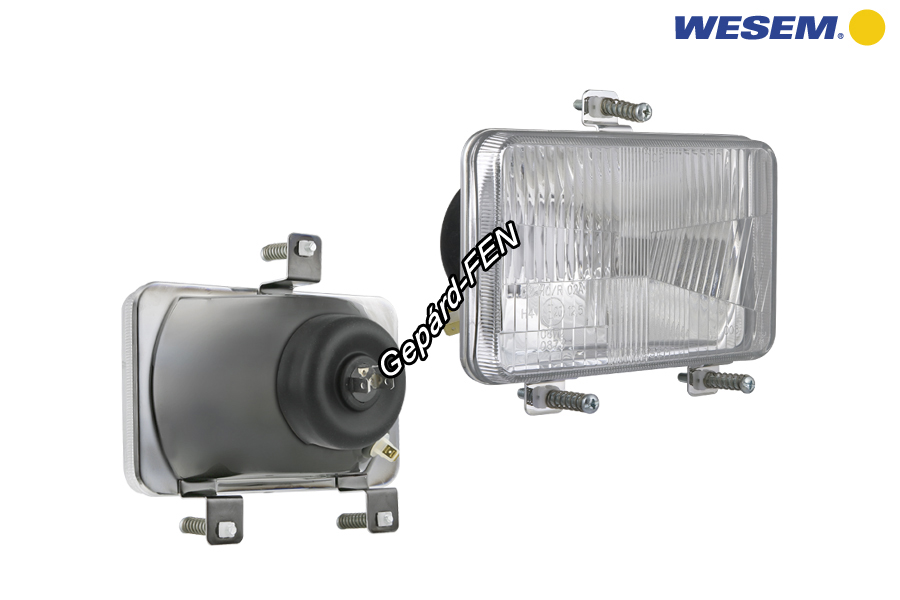 Fényszóróbetét Massey Ferguson traktorokhoz (helyzetjelzõs) H4, T4W foglalattal 168x106x93 mm - RE.27010 Egyép paraméterek megeggyeznek a WES 296,-al.