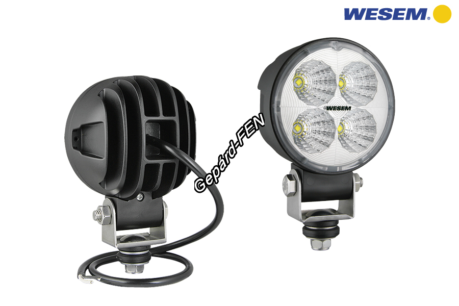 Munkalámpa MINI kerek 4LED-es terítõ (58°) 12-24V, 18W, 1500lumen, IP67-69K, +0,5m kábel, átm.: 87mm, vast.: 72mm, mag. tartóval: 125mm - CRC5D.51601