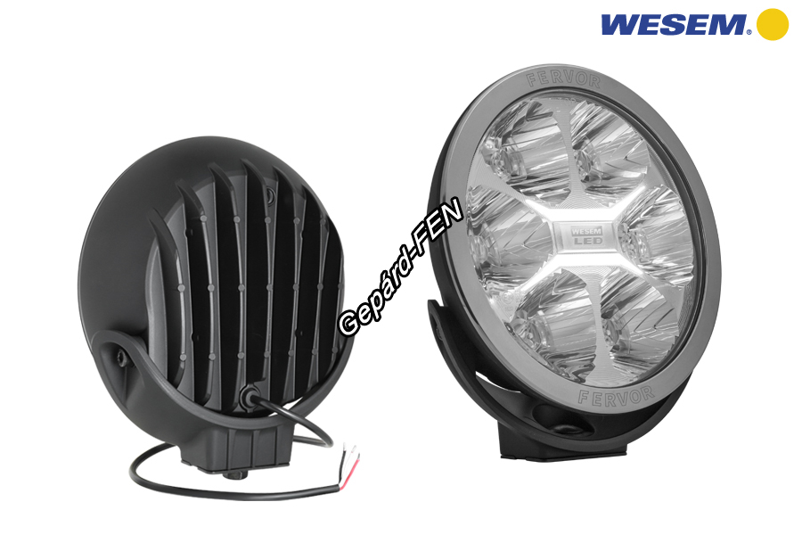 !!!ÚJDONSÁG!!! - FERVOR full LED távfényszóró egyedi LED helyzetjelzõvel, NAGY (220mm) kerek, (50-es referencia szám - max. 2db/autó), 12-24V, fogyasztás: 27W+3W, átm.: 220mm, vast.: 87mm - LUM1.50800