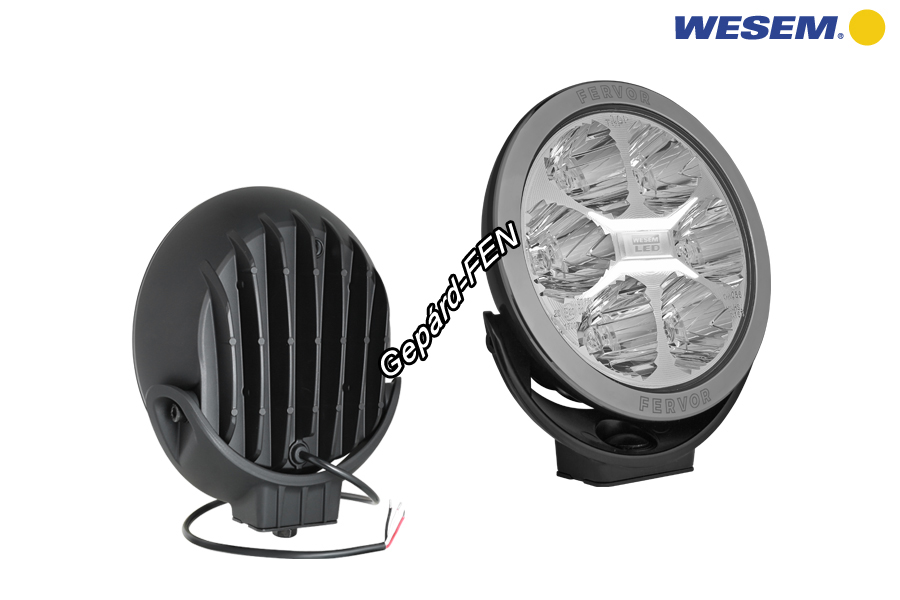 !!!ÚJDONSÁG!!! - FERVOR full LED távfényszóró egyedi LED helyzetjelzõvel, NAGY (180mm) kerek, (25-ös referencia szám - max. 4db/autó), 12-24V, fogyasztás: 27W+3W, átm.: 180mm vast.: 69mm - LUM2.51200