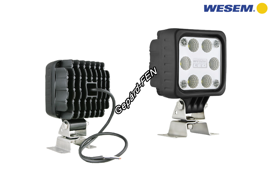 LED9B.53820. Extra nagyteljesítményû 6 LED,-es terítõfényû munkalámpa. 3000 Lumen!! 12-24V,-os kivitel.Omega tartó, 0,5 m kábel. Ennek a lámpának a 2500 Lumen,-es kivitele a : WES0386!