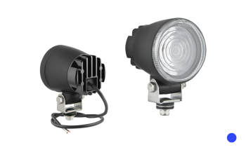 Figyelmeztetõ lámpa LED-es KÉK kerek, 84x106mm átmérõ, 9W IP67,