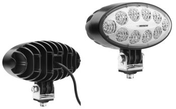 Munkalámpa Ovál 10LED-es terítõ 12-24V, 35W, 4000 lumen, IP68, 176x87mm (felfogatással: 131mm)