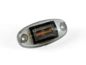 Helyzetjelzõ LED sárga, ovális alakú, sötétített, sík hátoldalas, 12-36V, 0,15m kábellel, 36x74mm, mélység: 19mm FT-68 Z ÉED DARK