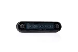 Külsõ dekor világítás 8 LED, hosszított változat, sötétített tiszta üveges, PIROS, 12-36V, 120x28mm FT-73 C LONG DARK