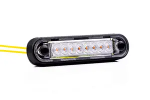 Külsõ dekor világítás 8 LED, hosszított változat, tiszta üveges, SÁRGA, 12-36V, 120x28mm FT-73 Z LONG