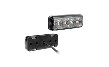 Elsõ helyzetjelzõ, fehér, 4 LED-es, 12V-24V, 0,6W, méret: 70x26x15, 0,2m kábel