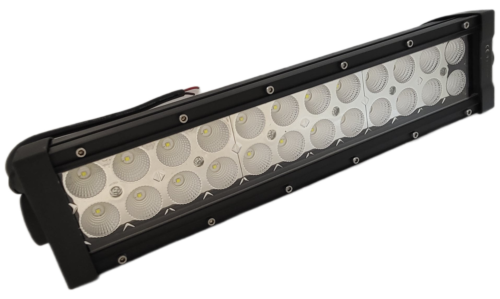 Munkalámpa, fényhíd, 2 soros, 24 LED terítõ fénnyel 72W,6480 lumen, 10-30V , 35cm hosszú, 8 cm széles, 8,5 cm mély, IP68