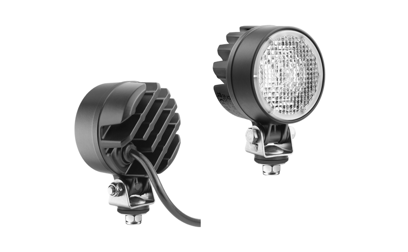 Munkalámpa LED, kis kerek, 2 LED TERÍTÕ, 800 lumen, 66x49mm átmérõ, 12-24V, IP68